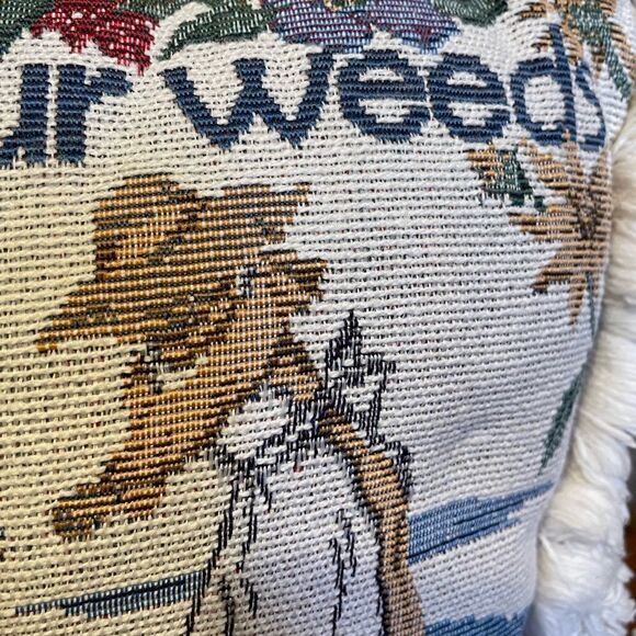 May All Your Weeds Be Wildflowers Embroidered Pillow - Picture 6 of 16